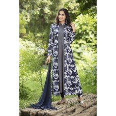 CTL-138 NAVY BLUE PRINTED JACKET STYLE READY TO WEAR SUIT